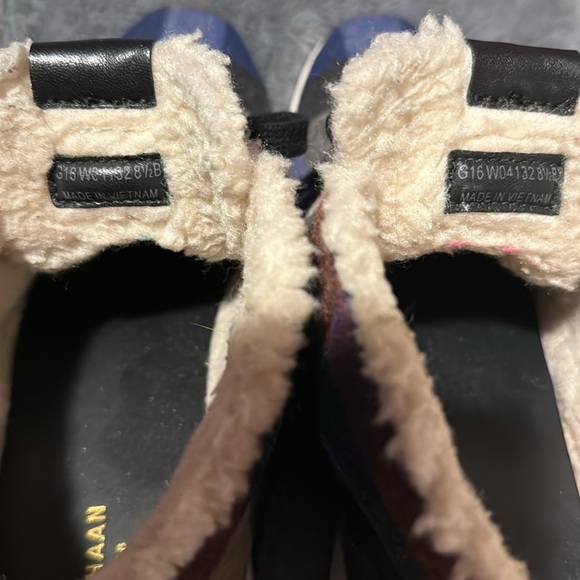 Womens COLE HANN Plaid Grand Wool Sherpa lined Chucka Booties Size 8.5 US - Picture 9 of 9